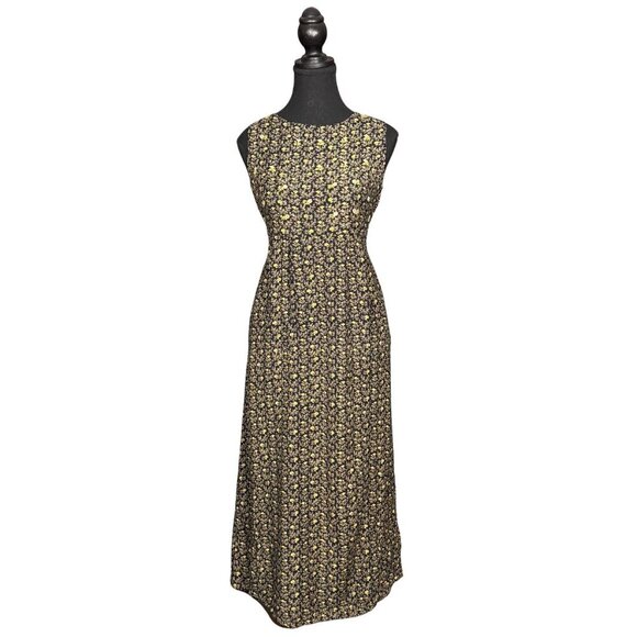 Whimsigoth Floral Maxi Dress 90s Cottagecore Prairie Sleeveless, Witchy - Picture 1 of 10